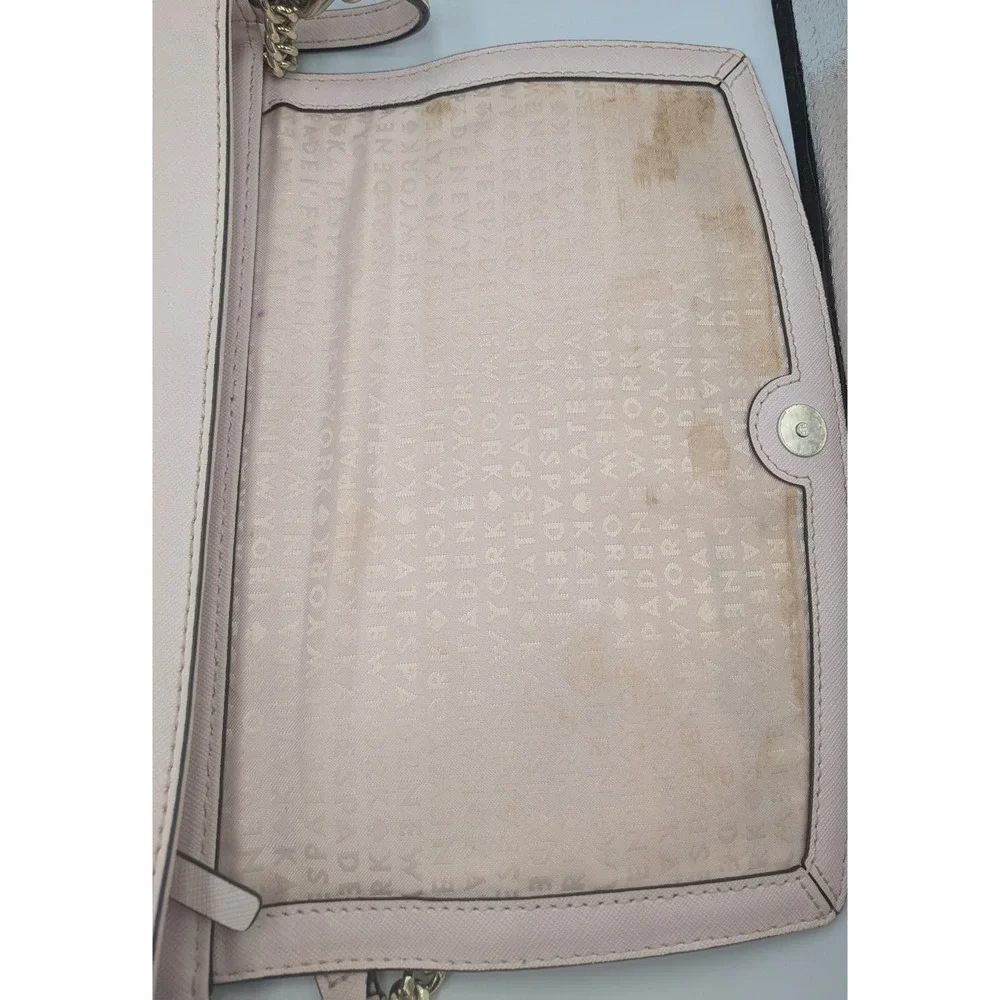 Kate Spade Saffiano Leather Crossbody Bag Mauve Rose Laurel Way Greer